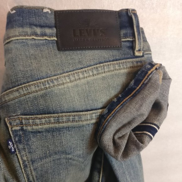 Levi's MADE & CRAFTED ARROW STRAIGHT JAPANESE SELVAGE HIGHRISE JEAN 26w/Measurem - Picture 15 of 15